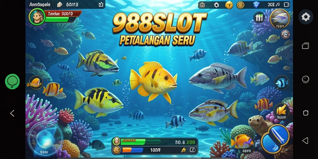 Screenshot dari gameplay menembak ikan yang seru di 988SLOT.