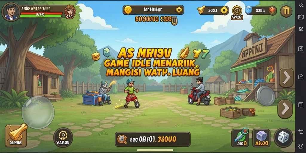 Screenshot gameplay API33 yang menunjukkan keseruan manajemen sumber daya.