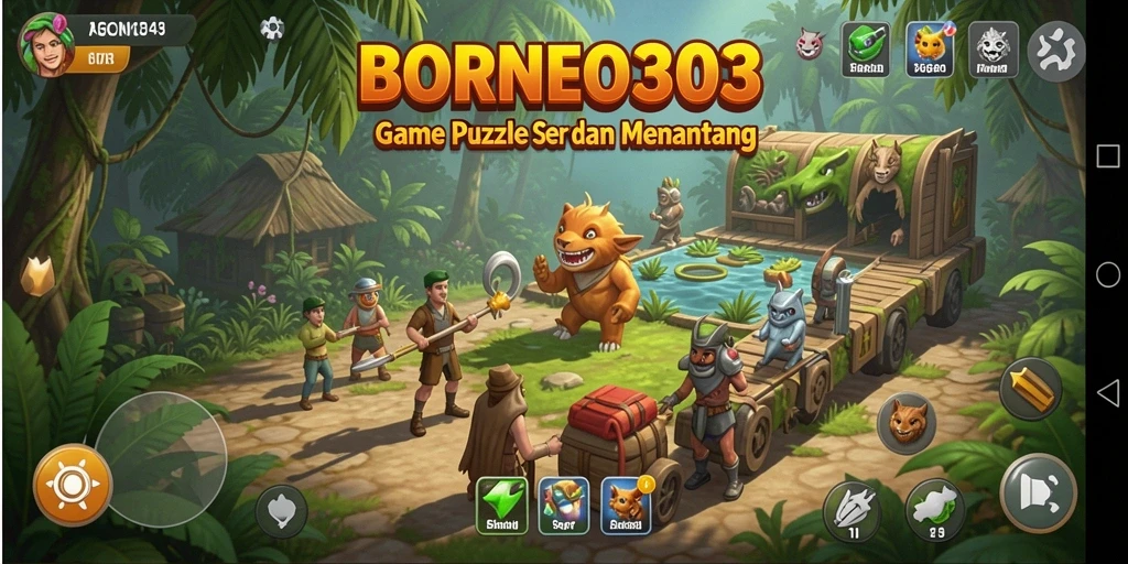 Screenshot gameplay BORNEO303 menampilkan tantangan puzzle yang menarik.