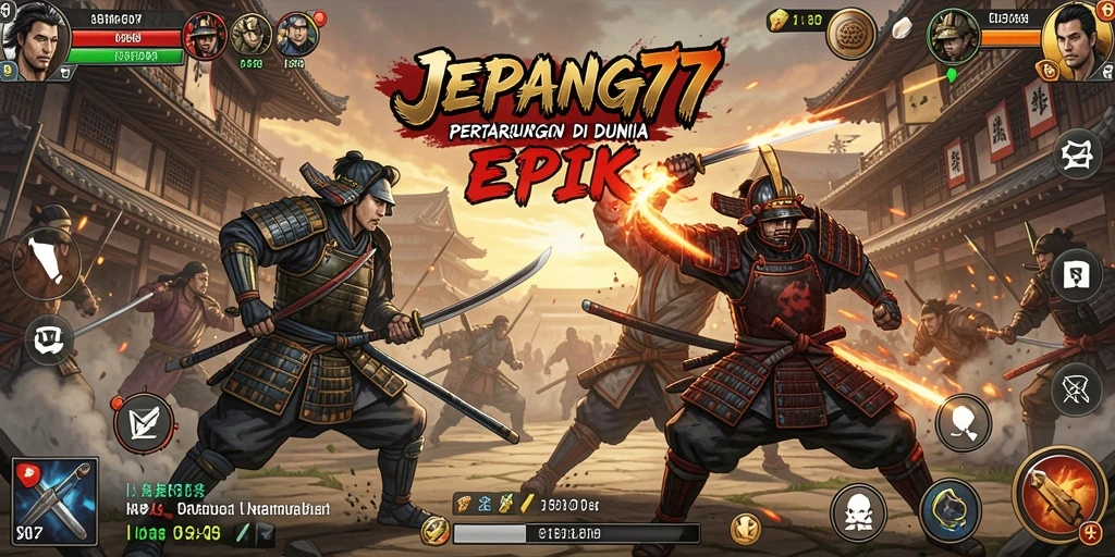 Tampilan menarik pertarungan samurai di JEPANG77.