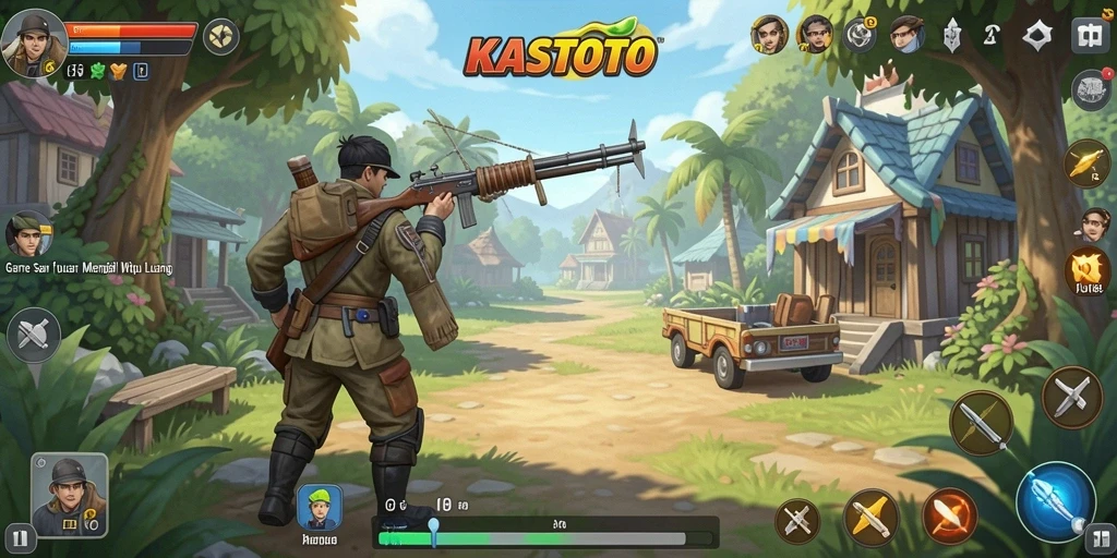 Tangkapan layar KASTOTO yang menunjukkan aksi seru gameplay Casual.