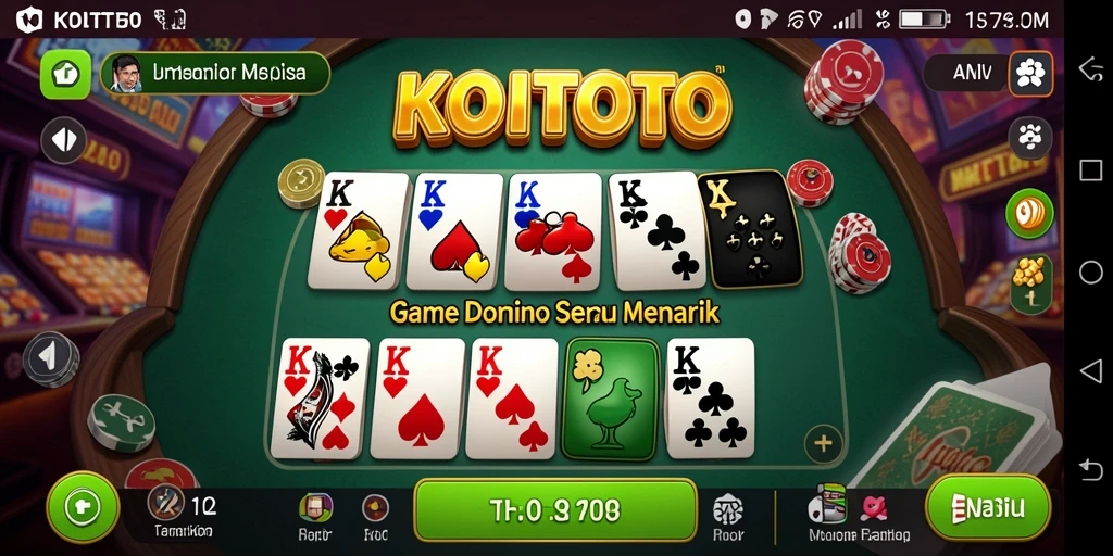 Screenshot KOITOTO yang menampilkan gameplay seru Domino.