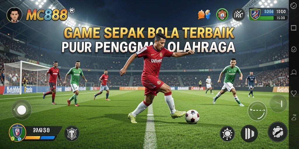 Tangkapan layar gameplay <strong>MC888</strong> menampilkan aksi seru di lapangan sepak bola.