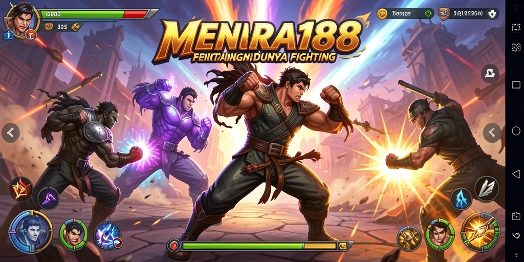 Tampilan mendebarkan dari pertandingan di MENARA188.