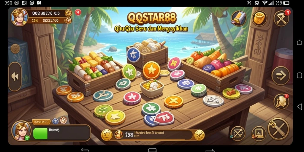 Gameplay QiuQiu yang menarik dalam QQSTAR88.
