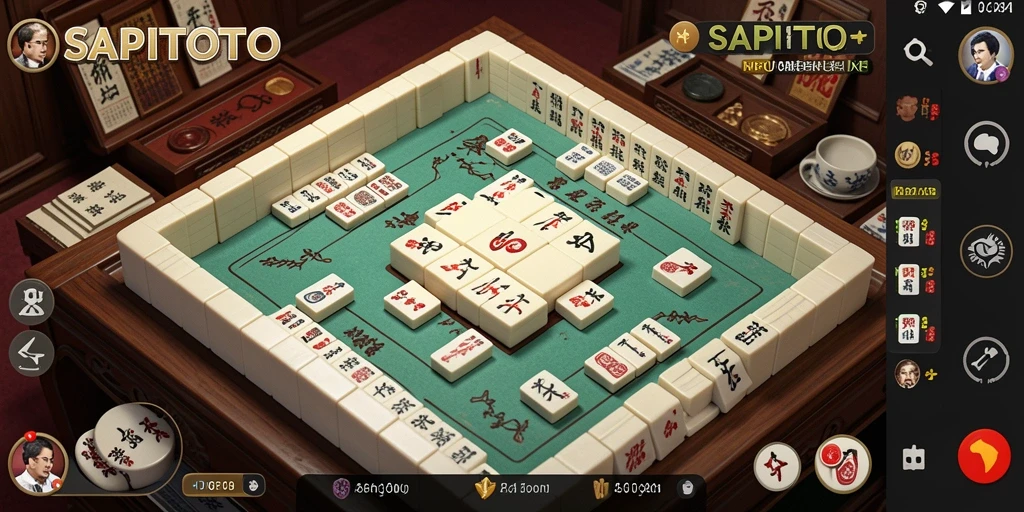 Tampilan gameplay SAPITOTO yang menampilkan momen seru permainan Mahjong.