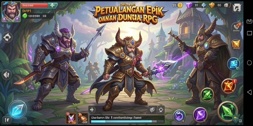 Tampilan gameplay RPG yang menawan dan penuh petualangan.